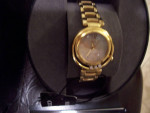 New Citizen Ladies    Eco-Drive  Watch /Gold with Floating Diamonds
