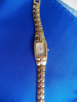 Harve Benard Gold Tone Watch - Iridescent Mother of Pearl Face