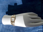 Harve Benard Gold Tone Watch - Iridescent Mother of Pearl Face