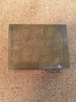 Vintage Chinese Brass Jewelry Box