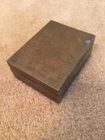 Vintage Chinese Brass Jewelry Box