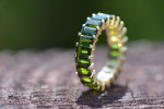 14K Solid Yellow Gold Full Eternity Ring - Emerald Cut