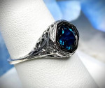 30’s Vintage Blue & Silver Saffire Ring
