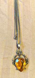 Real citrine necklace