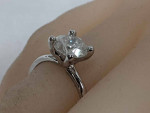 EGL certified With paperwork, 1.37ct Solitare Diamond Ring With 14k Wh