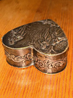 Victorian Era sterling silver heart box