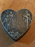 Victorian Era sterling silver heart box