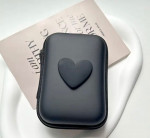 Brand New Black Heart Charger EarPods Carrying Case
