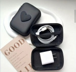 Brand New Black Heart Charger EarPods Carrying Case