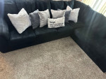 Black Suede Sectional