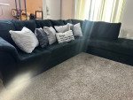 Black Suede Sectional