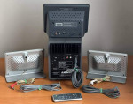 Brookstone mwCDv1.0 CD Player AM FM Radio 2.1 Speaker & Subwoofer