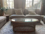 Vintage Wicker Coffee Tabl