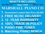 Your Local nc/sc PIANO STORE / FREE DLV / 12 YR WTY / 100% TRADE POLI