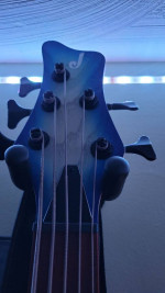 Jackson Pro Series Spectra Bass SB V Poplar Burl - Blue Burst