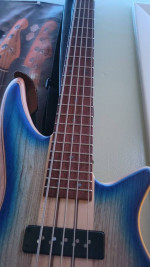Jackson Pro Series Spectra Bass SB V Poplar Burl - Blue Burst
