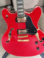 Peavey JF1 Semi Hollow Electric Guitar with case.
