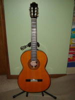 Vintage 70's era Hohner HG 25 classical guitar with wood case