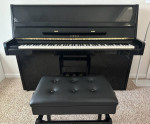 Yamaha Upright Piano P2 w/SONGMICS Adjustable Wooden Piano Bench & Soarun Adjust