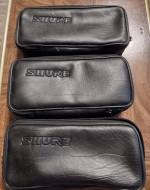 - 3 Vintage Shure microphone soft cases -