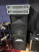 Yamaha S112V and QSC PLX power amps