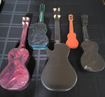 5 old ukuleles from 50's and 60's
