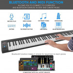 Pyle Electric Keyboard Piano 88 Keys - Portable Foldable Digital Piano
