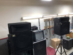 Pair of BFI Passive 15 in Pa speakers W/Stands