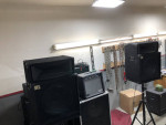 Pair 15 in BFI 2 way passive speakers W/ Stands