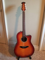 Rare Ovation Pinnacle CU147 RH Acoustic/Electric Guitar + Soft Case -