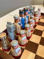 CHESS - CHECKERS, NEW. BOARD 17"X17"