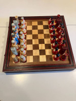 CHESS - CHECKERS, NEW. BOARD 17"X17"