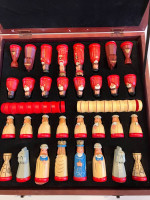 CHESS - CHECKERS, NEW. BOARD 17"X17"