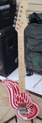 Custom 1 of 1 Detroit Red wings Guitar