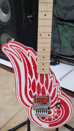 Custom 1 of 1 Detroit Red wings Guitar