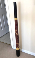 Didgeridoo Didge Australian Wind Instrument Wood Hand Painter 47-1/2”