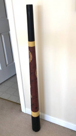 Didgeridoo Didge Australian Wind Instrument Wood Hand Painter 47-1/2”