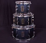 Tempus Carbon Fiber Drum kit, Blue Sparkle Fade