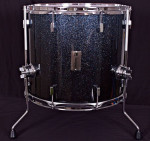Tempus Carbon Fiber Drum kit, Blue Sparkle Fade
