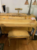 Hallet and Davis small upright piano
