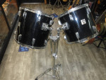 Percussion Plus 14" & 15" Black toms with/ stand