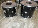 Percussion Plus 14" & 15" Black toms with/ stand