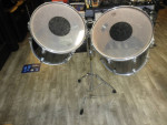 Percussion Plus 14" & 15" Black toms with/ stand