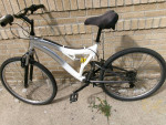 Silver/White (Aluminum Frame) 26"Aluminum Rims (Full Suspension) 21-Sp
