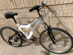 Silver/White (Aluminum Frame) 26"Aluminum Rims (Full Suspension) 21-Sp
