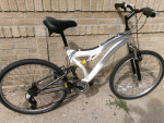 Silver/White (Aluminum Frame) 26"Aluminum Rims (Full Suspension) 21-Sp