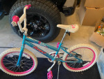 girls bike and helmet