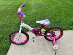 16”  BIKE WITH TRAINING WHEELS $38