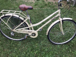 White Bicycle with rear rack