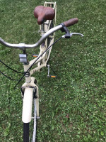 White Bicycle with rear rack